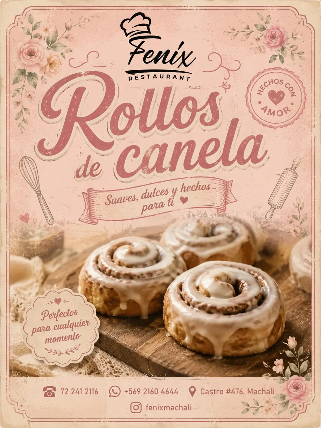 Rollos de canela artesanales de Fénix Restaurant
